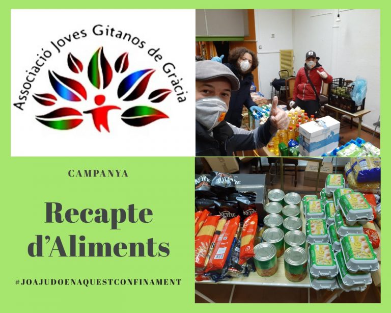 La Asociación de Joves Gitanos de Gracia organiza una recogida de alimentos para las familias más necesitadas