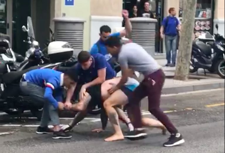 La violencia sangrienta en algunas calles de Barcelona