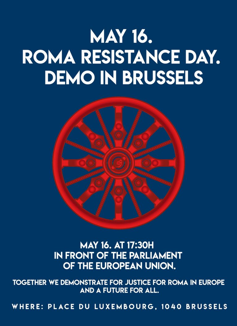 16 de mayo. Día de la Resistencia Gitana. Manifestación en Bruselas