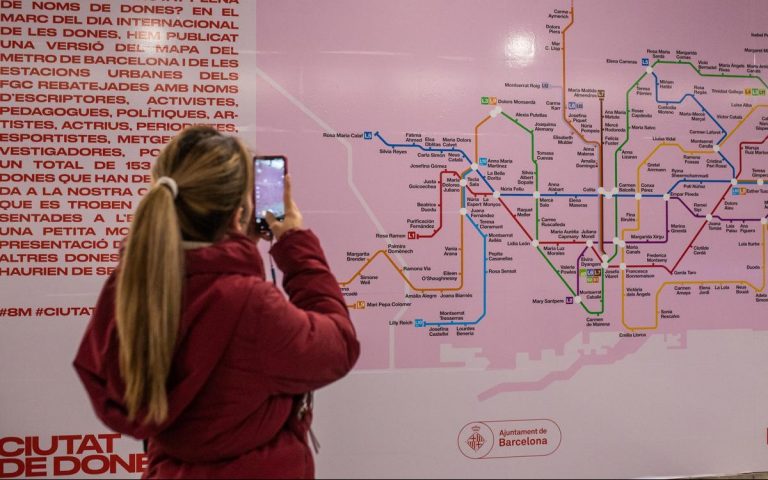 Dos nombres de gitanas en el mapa del metro de Barcelona